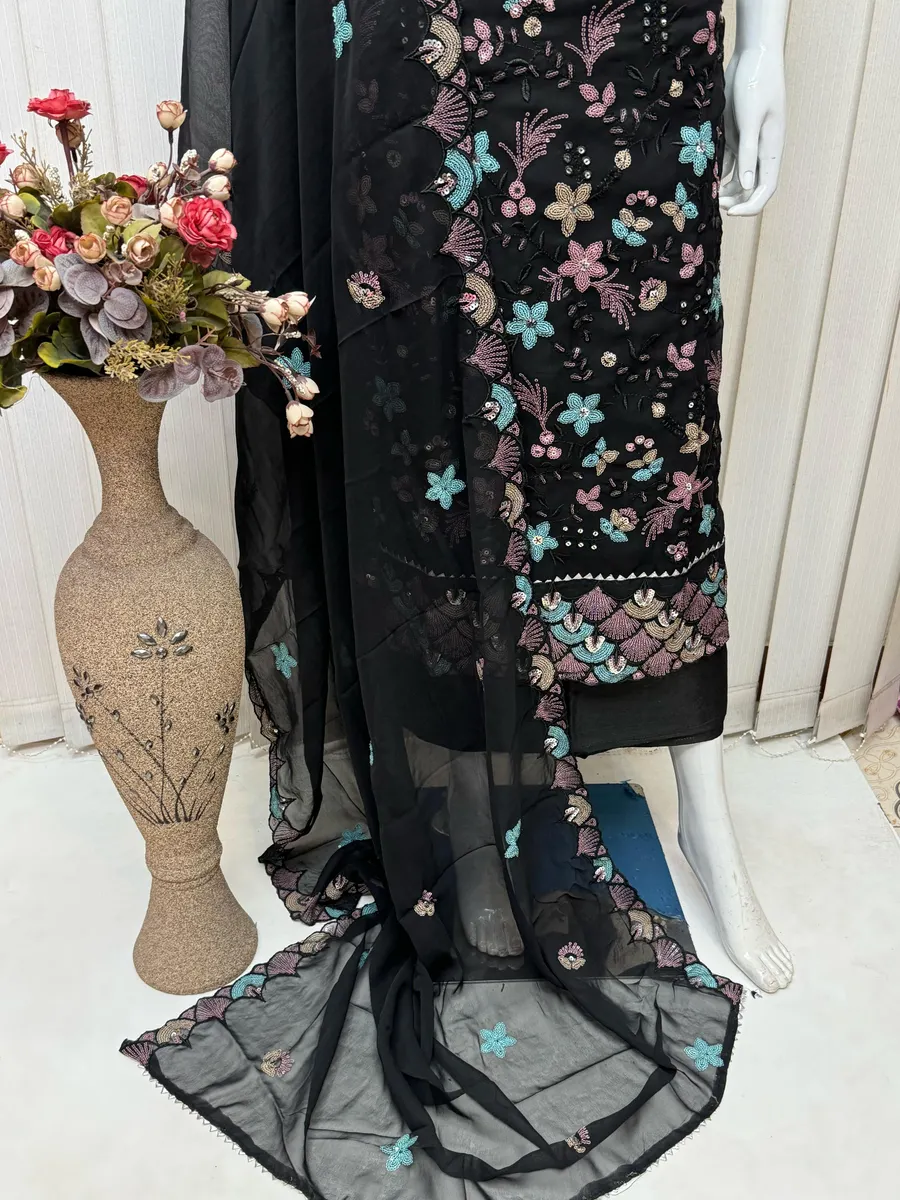 Blockbuster Hit Collection – Elegant Georgette Silk Ensemble